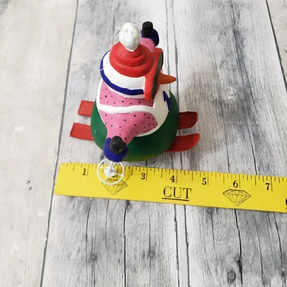 Department 56 Snowman Christmas Ornaments Santa, Mistletoe and Downhill Skier
